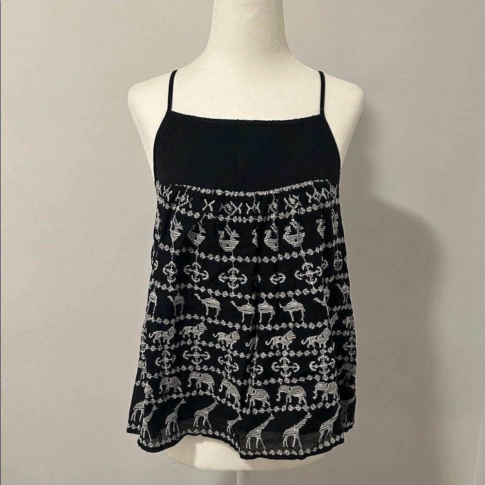 Anthropologie Black and White Women's Top